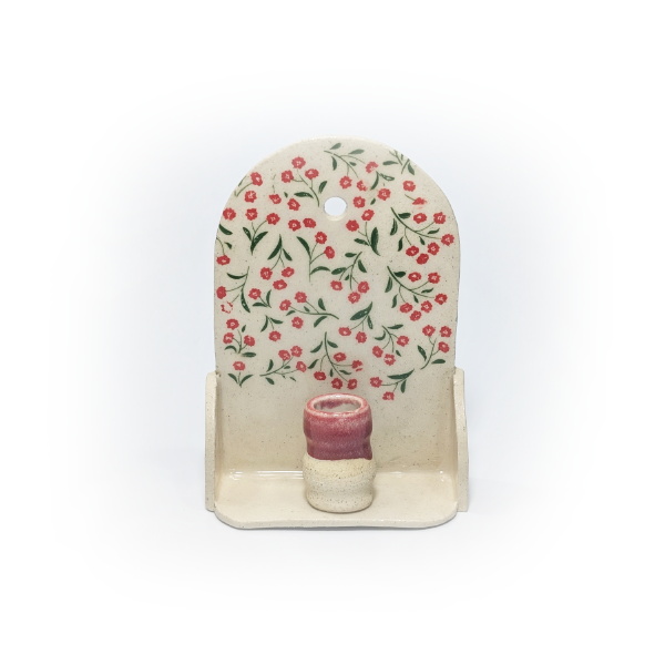 Red Poppy Altar with Tiny Vase