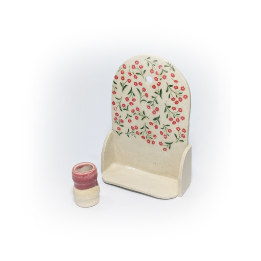 Red Poppy Altar with Tiny Vase